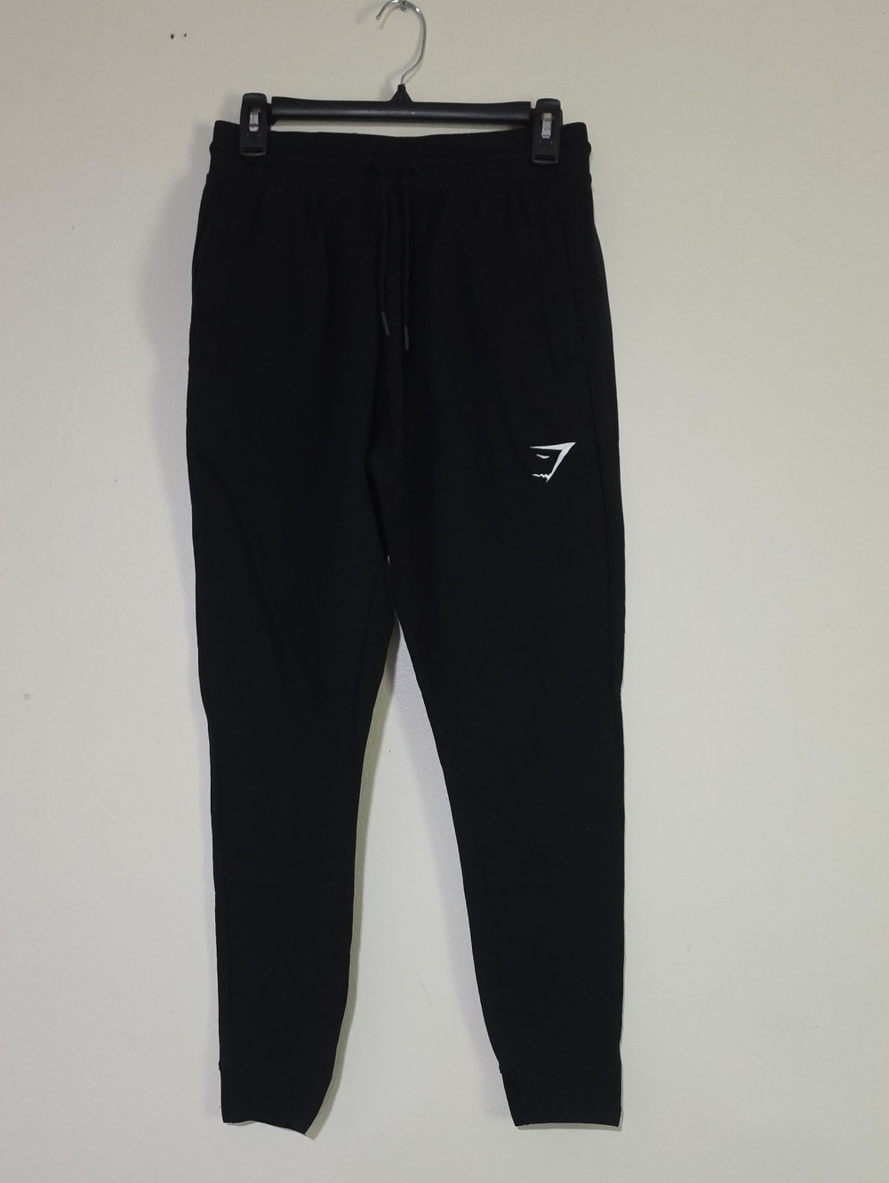 Gymshark Black Men’s Tapered Joggers with Logo